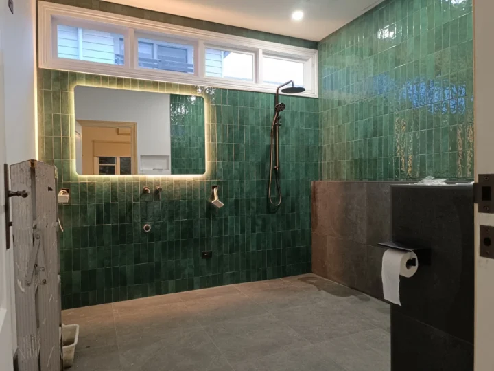 Bathroom wall and floor tiling